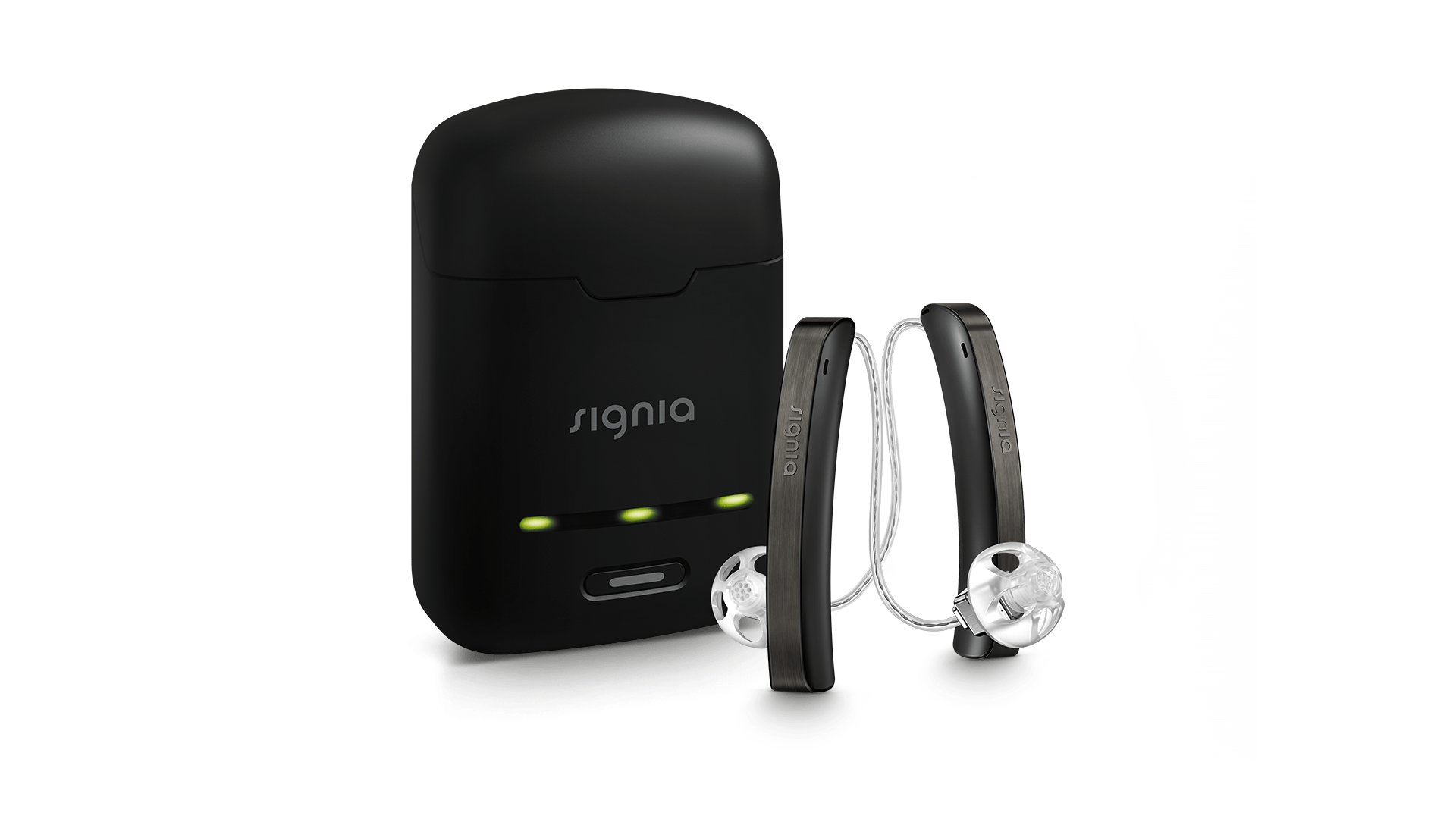 Charging solutions for rechargeable hearing aids Signia Pro