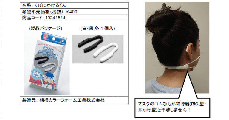 マスク補助具 くびにかけるくん 発売案内 Signia Pro